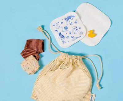 Mustela Kit Eco-lingettes en coton Bio (10 pcs et filet de lavage)