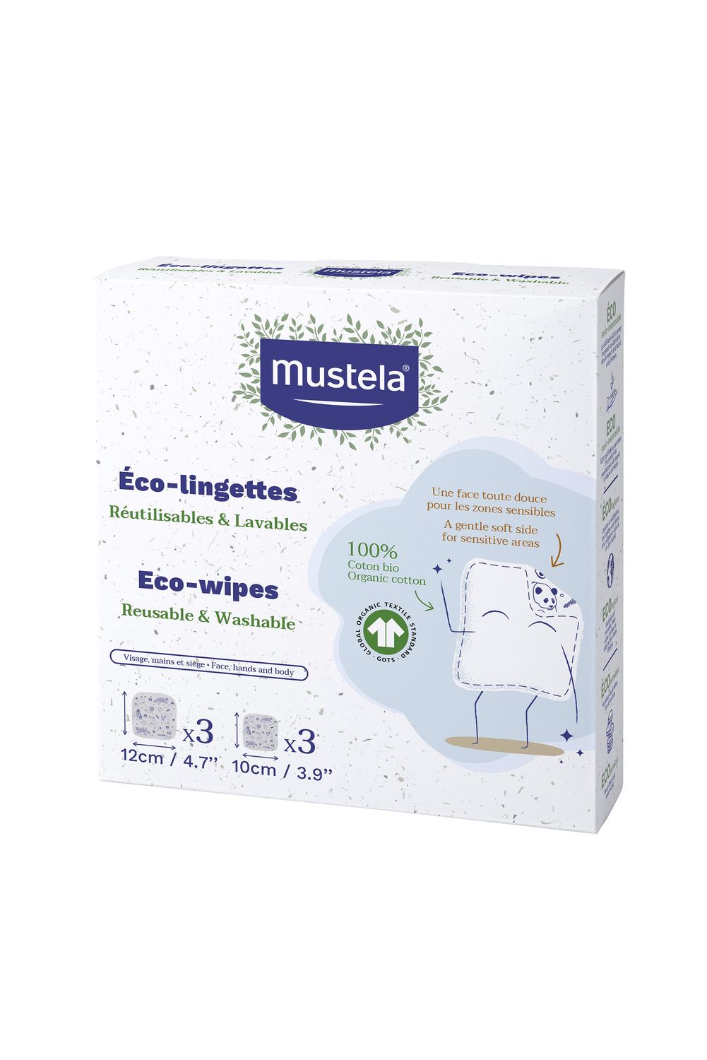 Mustela Eco-lingettes en coton Bio (6pcs)