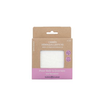 Sanodiane Carrés démaquillants lavables (5pcs)