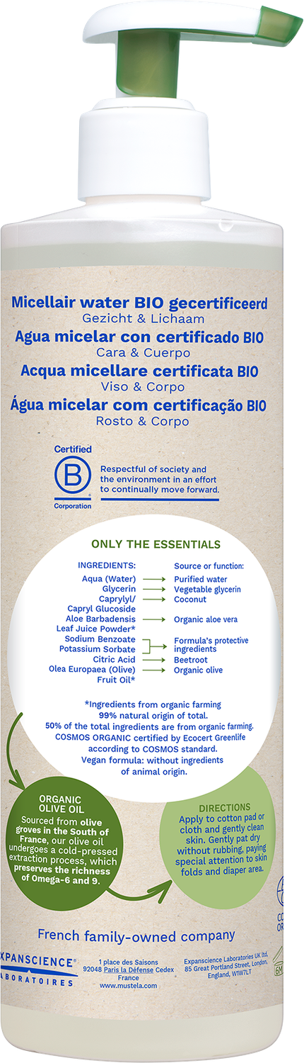 Mustela Eau micellaire Bio 400ml