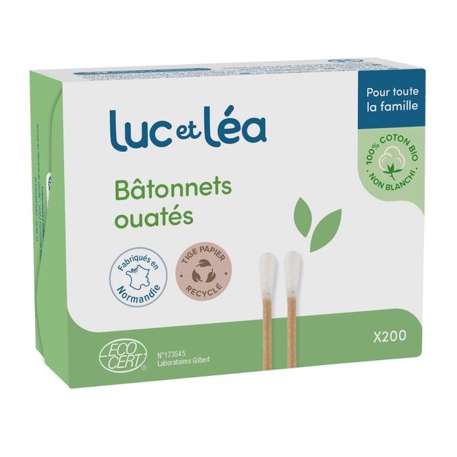 Luc et Léa Bâtonnets ouatés (boite de 200pcs)