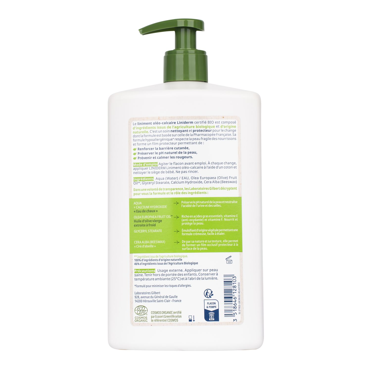 Laboratoires Gilbert Liniderm Liniment Oléo Calcaire Bio (480ml)