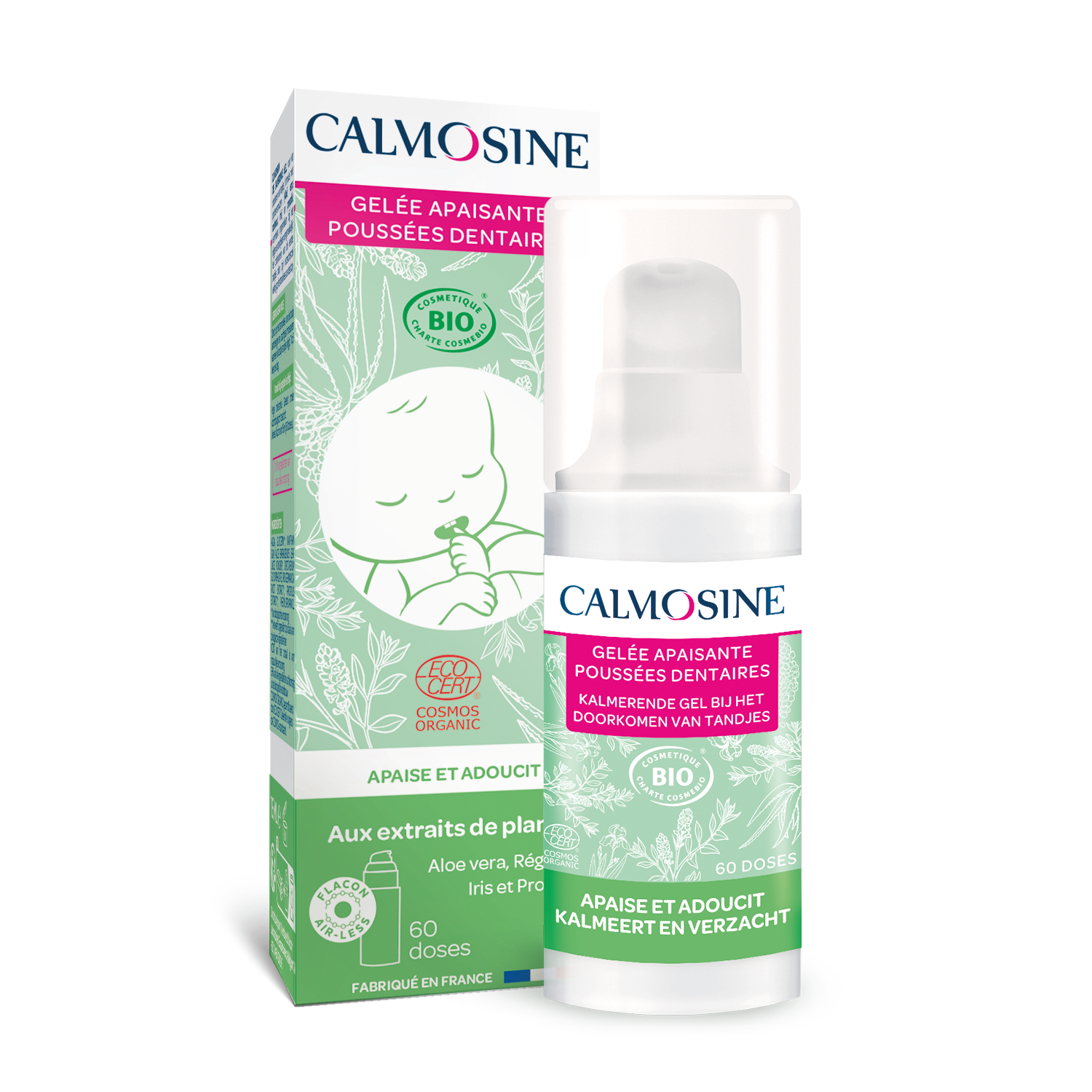 Calmosine Gelée Apaisante Poussées   Dentaires Bio 15ml (60 doses)