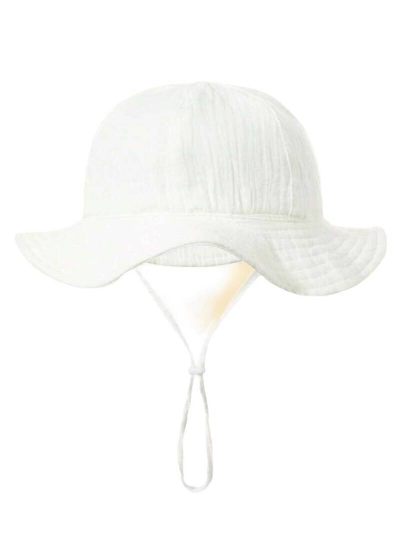 Zomerhoed baby - dreumes - meisje - jongen - zonnehoed - zomer - hydrofiele stof - katoen - wit