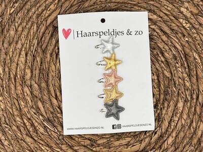 Baby haarspeldjes setje 33 - mini - 2cm groot - voor de eerste lokjes haar - sterretjes - glitters - kerst