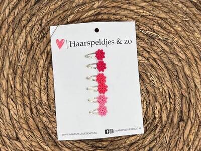 Baby haarspeldjes setje 38 - mini - 2cm groot - voor de eerste lokjes haar - bloemetjes