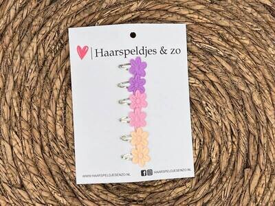 Baby haarspeldjes setje 41 - mini - 2cm groot - voor de eerste lokjes haar – bloemetjes