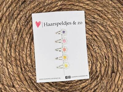 Baby haarspeldjes setje 42 - mini - 2cm groot - voor de eerste lokjes haar – bloemetjes