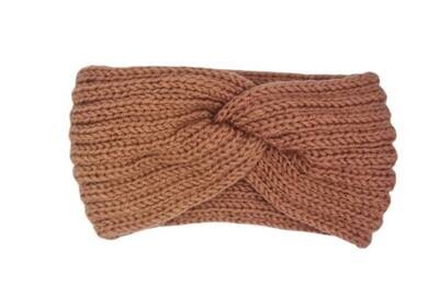 Hoofdband winter - dames - vrouwen - oranje/bruin