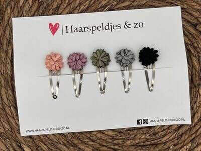Haarspeldje Leather flower