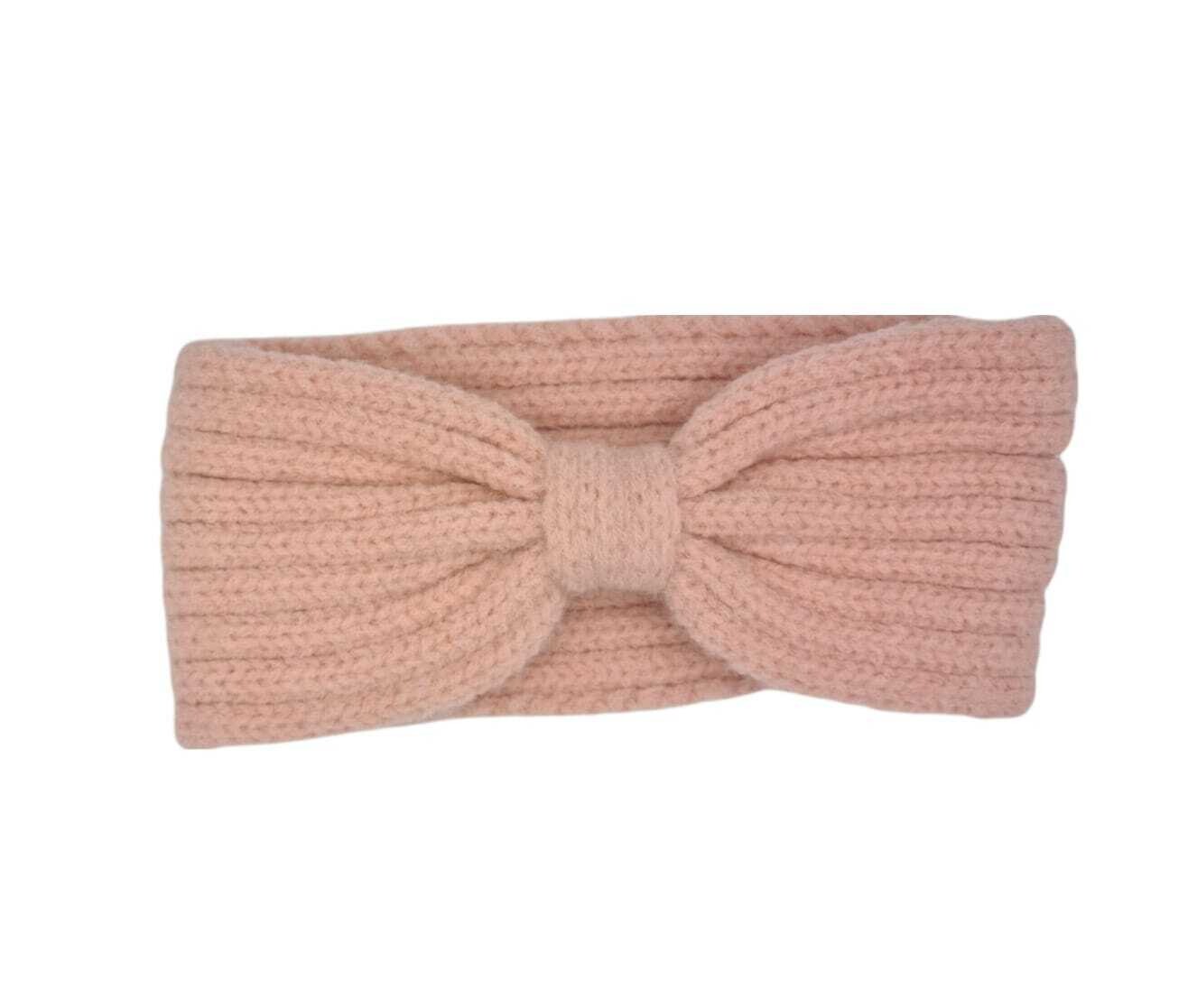 Hoofdband winter - dames - vrouwen - lichtroze