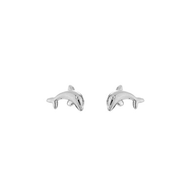 Oorbellen - knopjes - studs - zilver - dolfijn