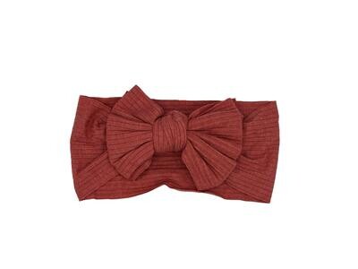 Baby hoofdband - haarband - meisjes - elastisch - met knoop en strik - roze