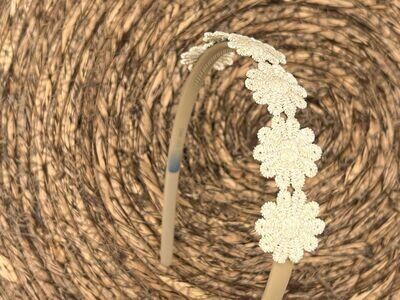 Diadeem - haarband - bloemetjes goud - bloemen