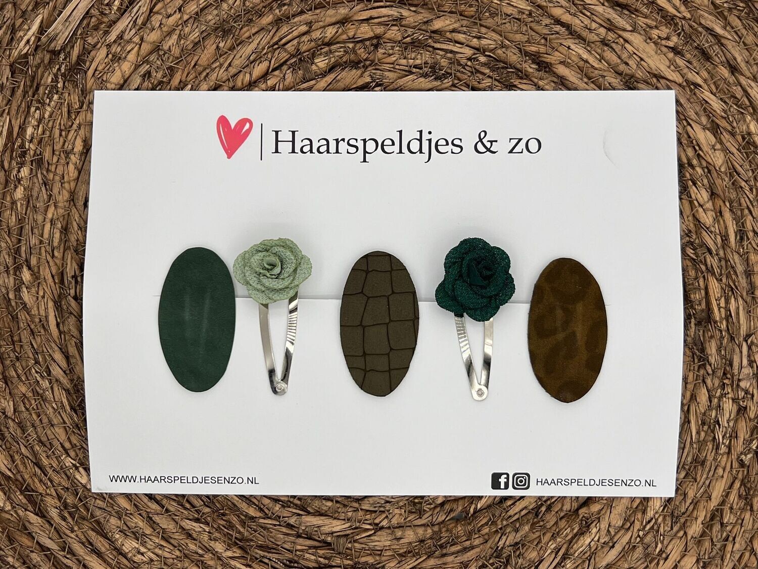 Try-out mix 29 - mix van verschillende speldjes - groen - 5 cm speldjes