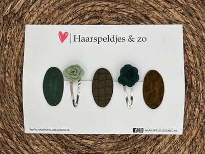 Try-out mix 29 - mix van verschillende speldjes - groen - 5 cm speldjes