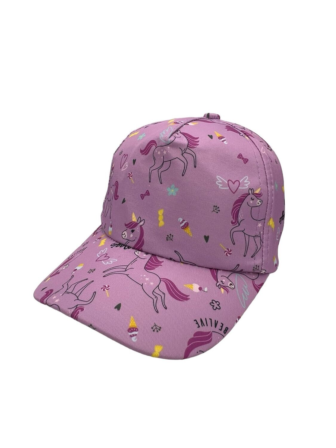 Pet - kind - baseballcap - kinderpet - meisje - unicorn - eenhoorn - paars