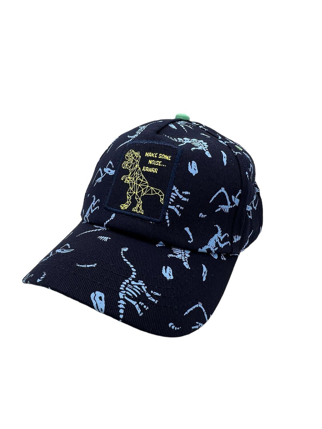 Pet - kind - baseballcap - kinderpet - jongens - dino&#39;s - dinosaurus - skeletten - blauw