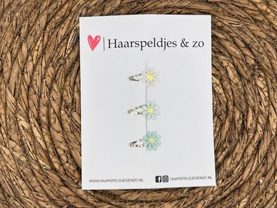 Baby haarspeldjes setje 50 - mini - 2cm groot - voor de eerste lokjes haar - bloemetjes
