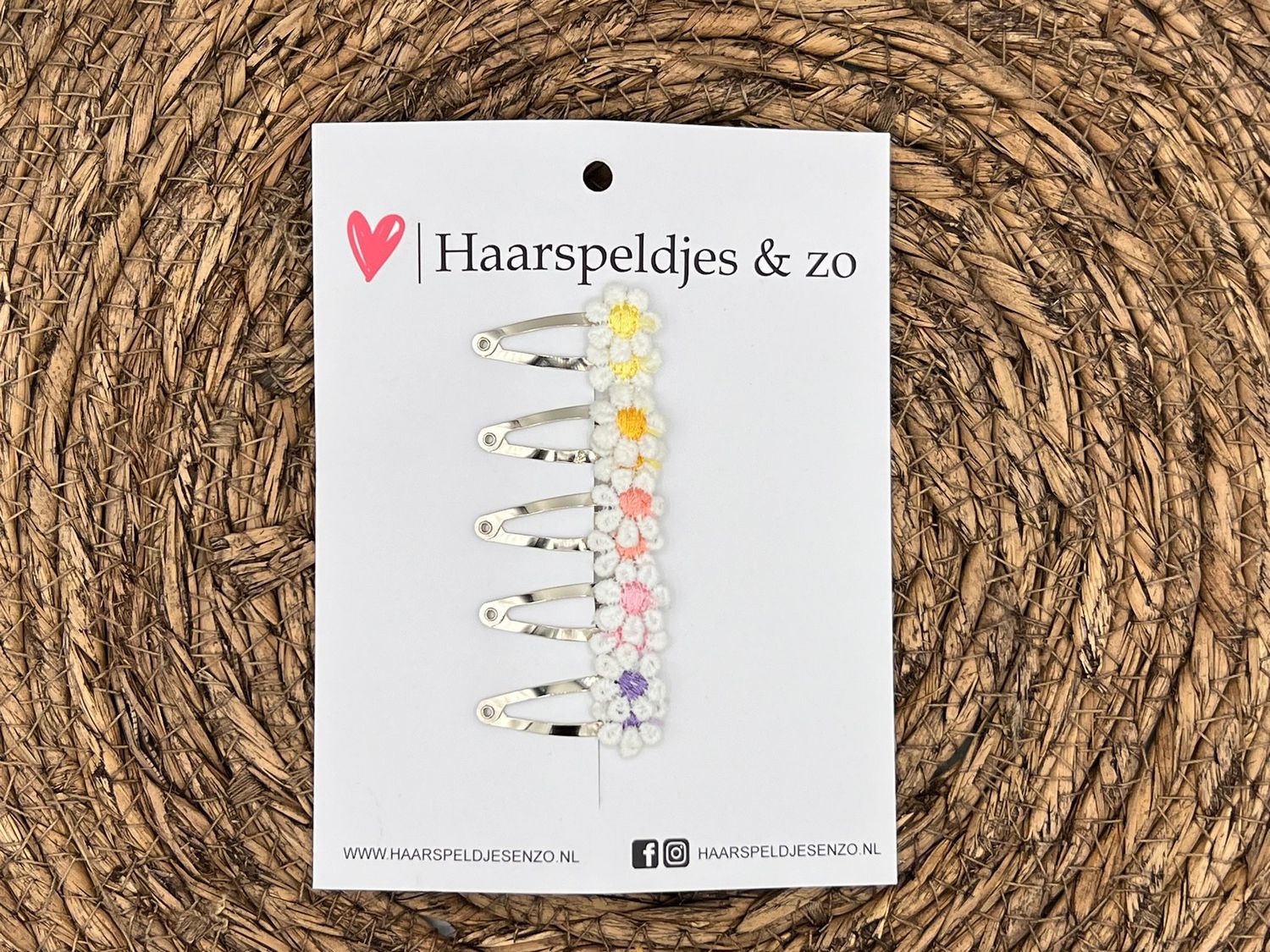 Haarspeldje flower setje 10 - bloemen - voorjaar - zomer - 3 cm speldjes