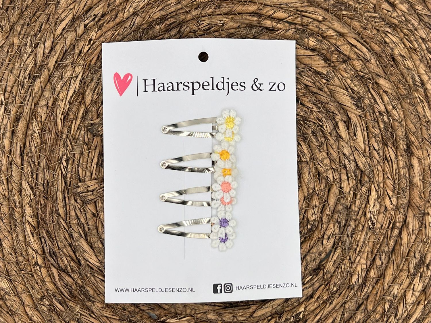 Haarspeldje flower setje 10 - bloemen - voorjaar - zomer - 4 cm speldjes