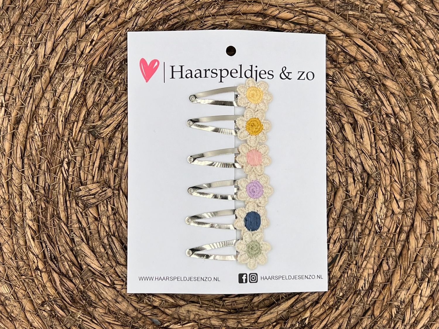 Haarspeldje flower setje 11 - bloemen - voorjaar - zomer - 4 cm speldjes