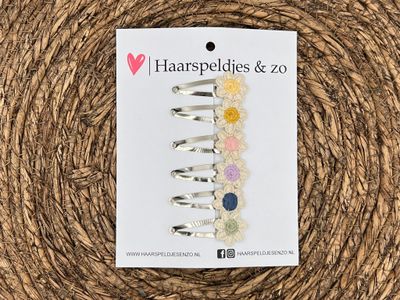 Haarspeldje flower setje 11 - bloemen - voorjaar - zomer - 4 cm speldjes