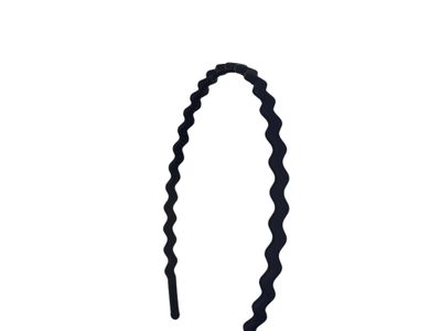 Diadeem - basic - haarband - tandjes - golfjes - kunststof - donkerblauw