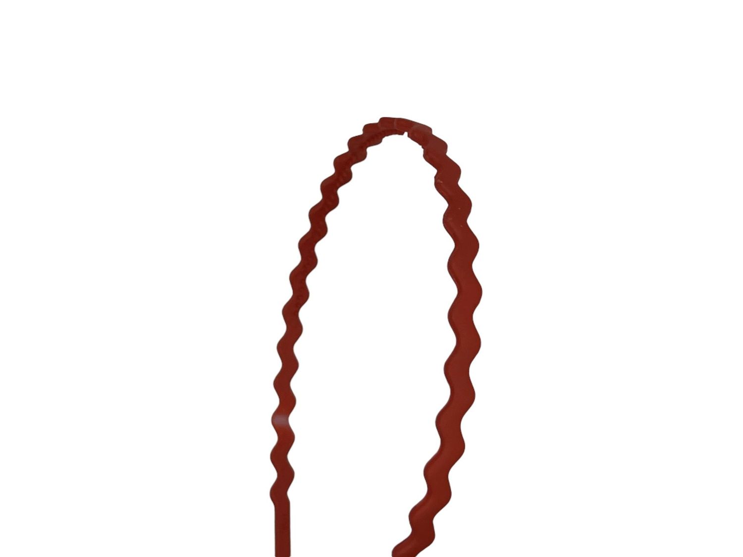 Diadeem - basic - haarband - tandjes - golfjes - kunststof - oranje/rood