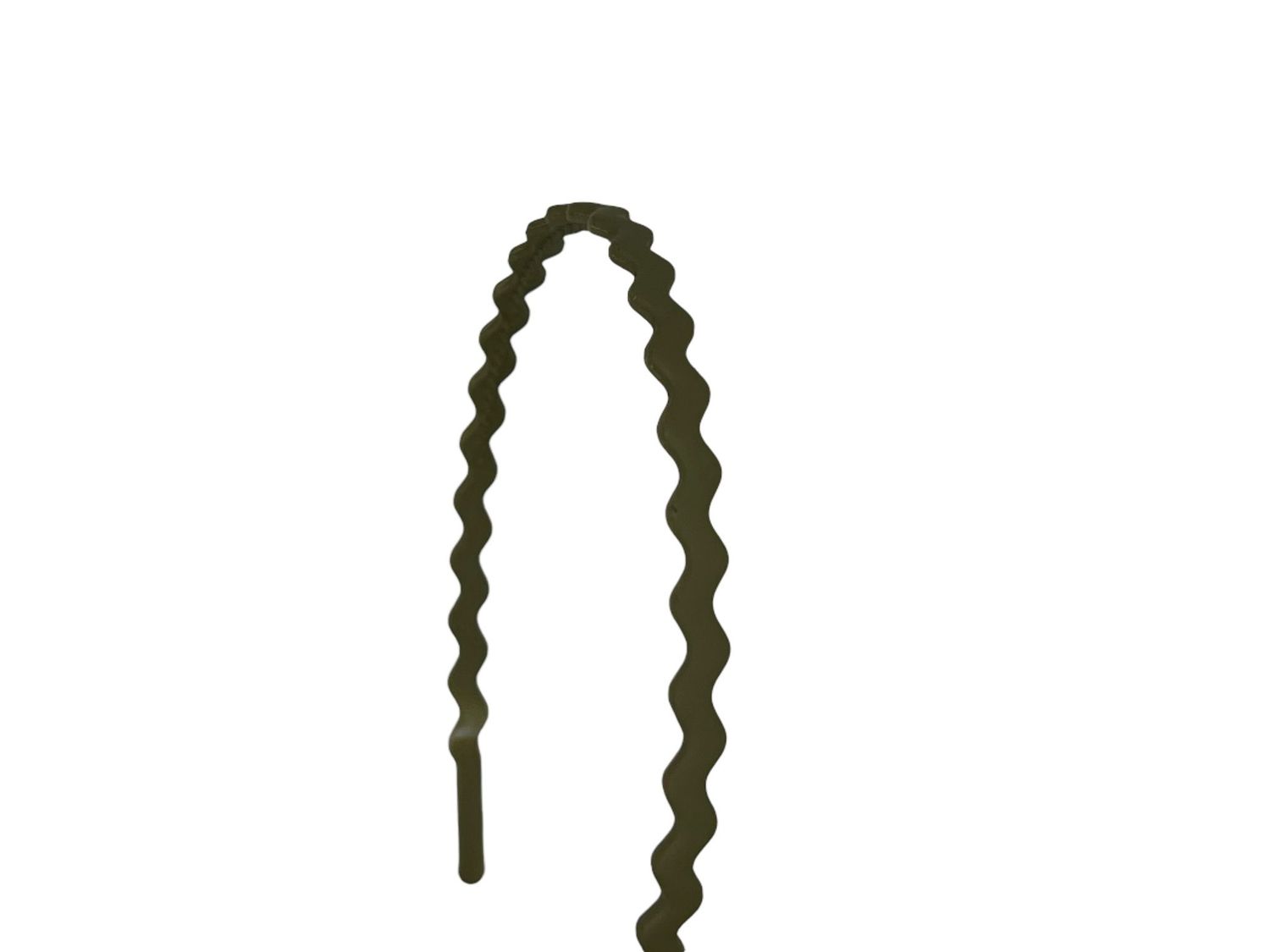 Diadeem - basic - haarband - tandjes - golfjes - kunststof - groen