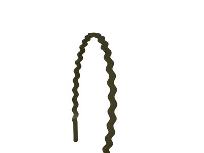 Diadeem - basic - haarband - tandjes - golfjes - kunststof - groen