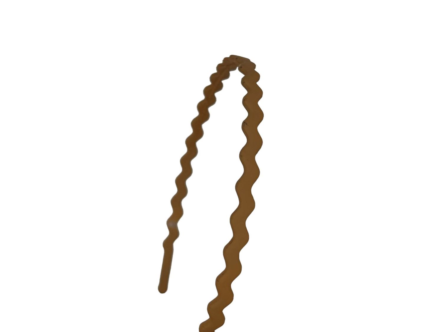 Diadeem - basic - haarband - tandjes - golfjes - kunststof - khaki