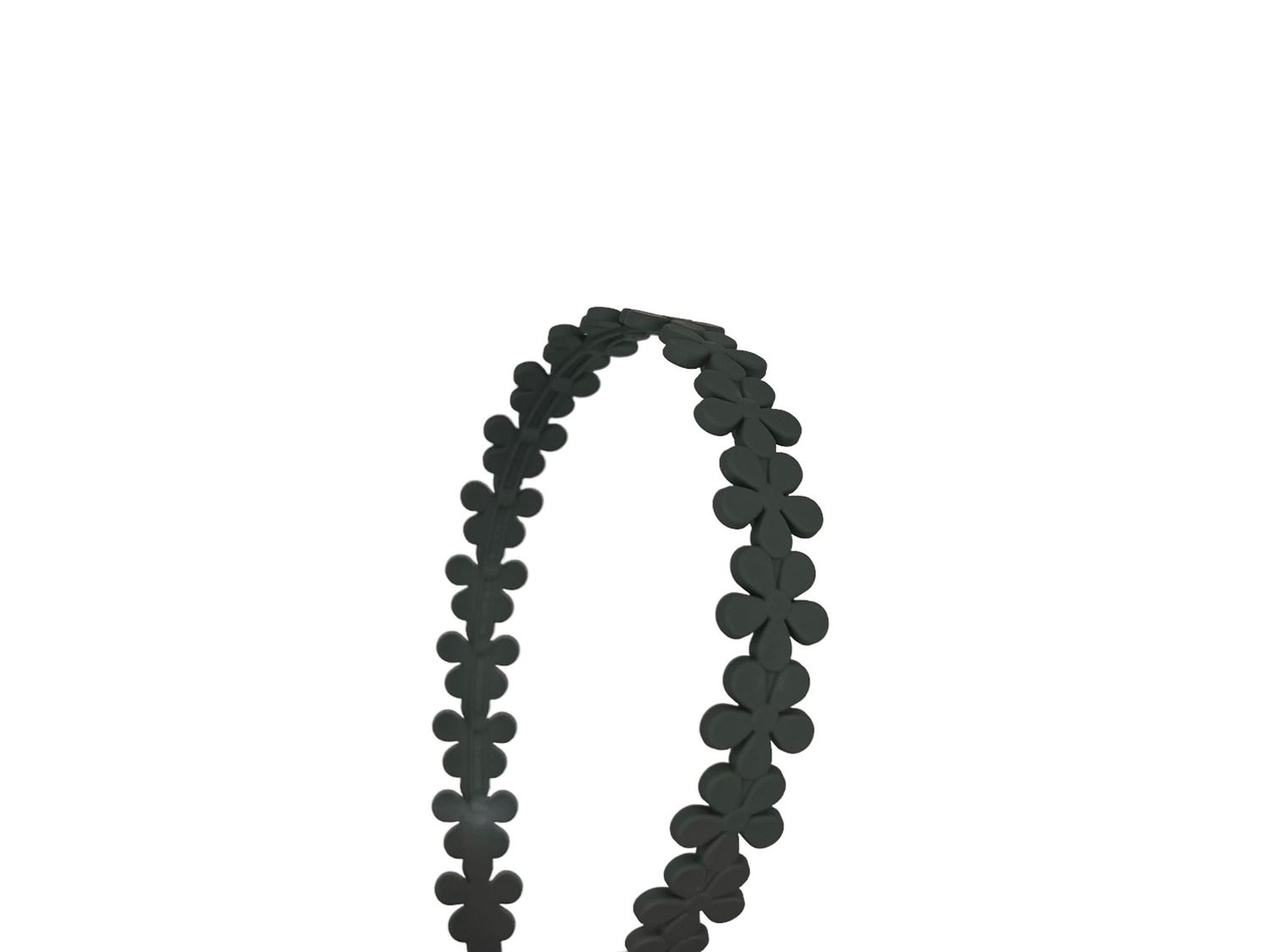 Diadeem - basic - haarband - bloemetjes - kunststof - lichtblauw