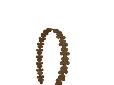 Diadeem - basic - haarband - bloemetjes - kunststof - khaki