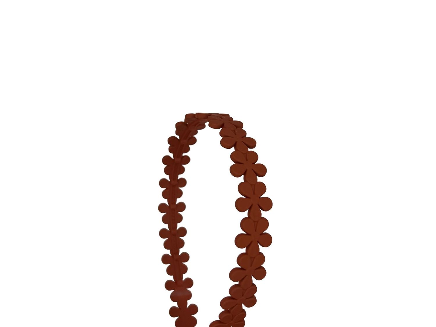 Diadeem - basic - haarband - bloemetjes - kunststof - oranje/rood