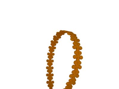 Diadeem - basic - haarband - bloemetjes - kunststof - geel