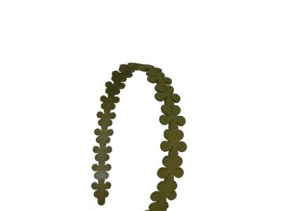 Diadeem - basic - haarband - bloemetjes - kunststof - groen