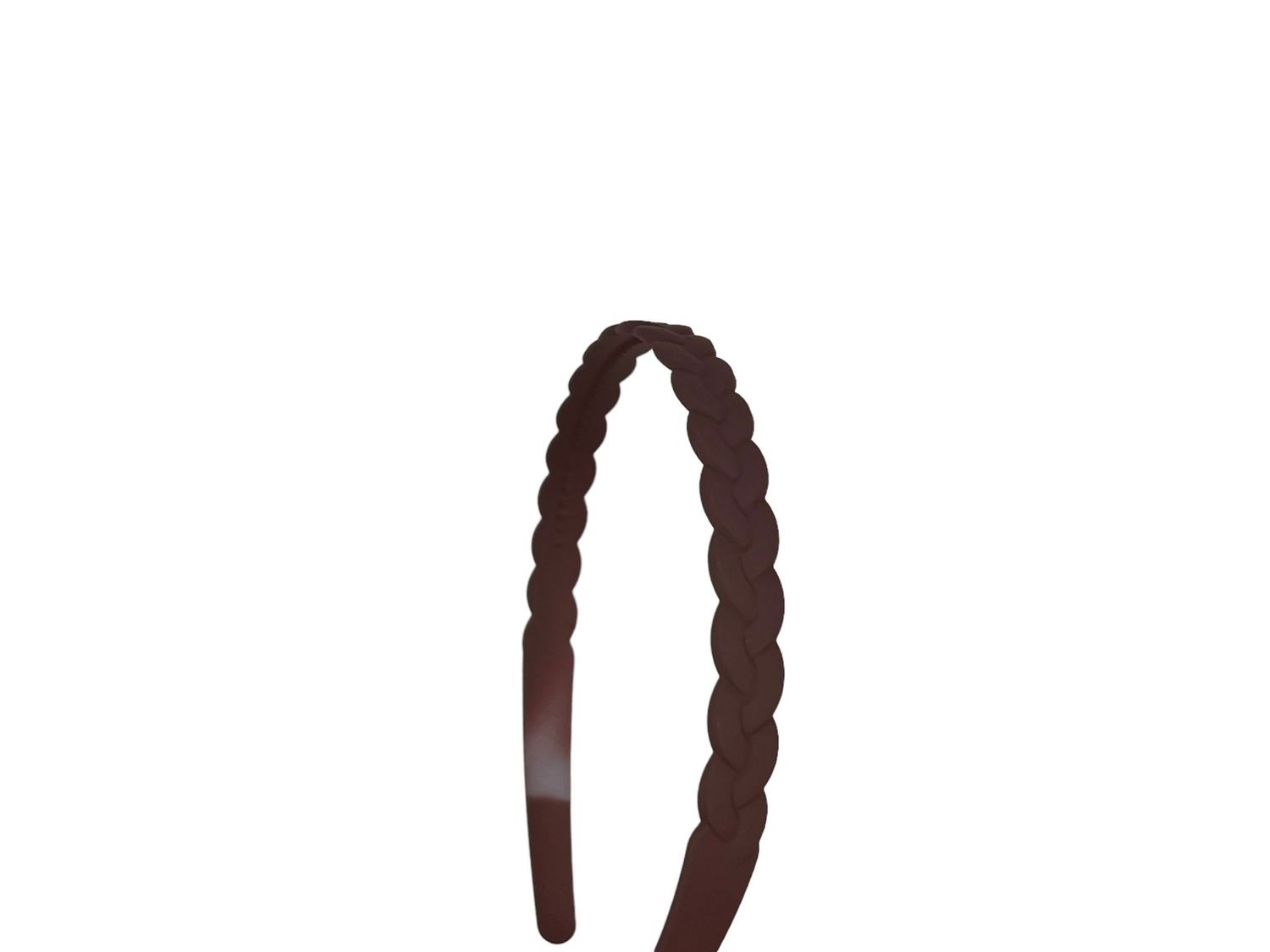 Diadeem - basic - haarband - vlecht - kunststof - tandjes - donkerbruin