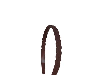 Diadeem - basic - haarband - vlecht - kunststof - tandjes - donkerbruin
