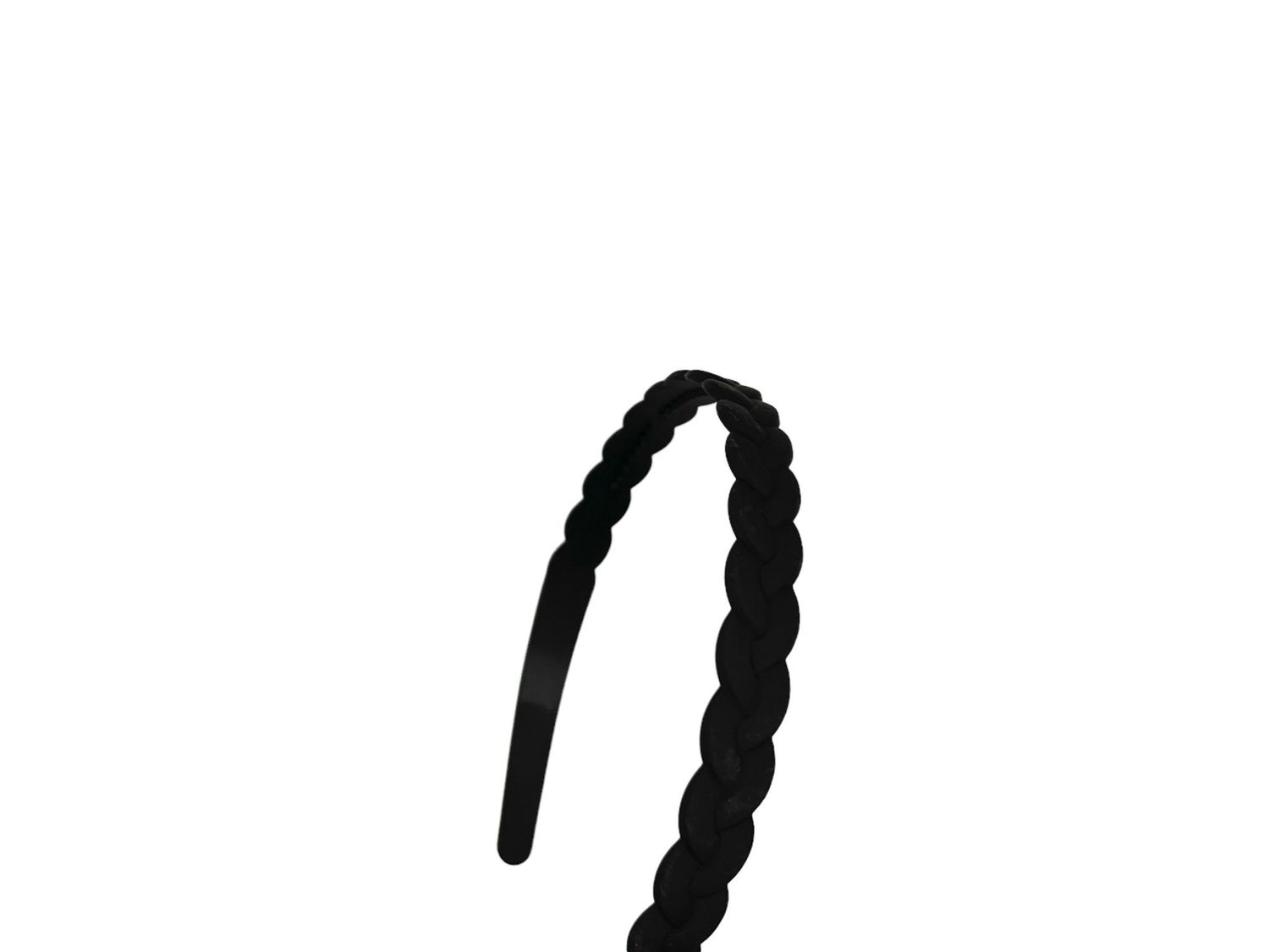 Diadeem - basic - haarband - vlecht - kunststof - tandjes - zwart