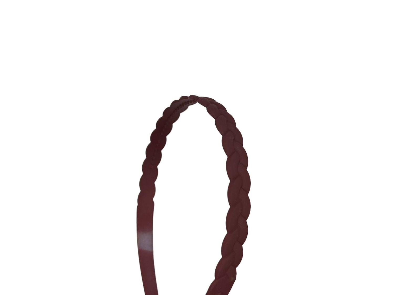 Diadeem - basic - haarband - vlecht - kunststof - tandjes - aubergine/bruin