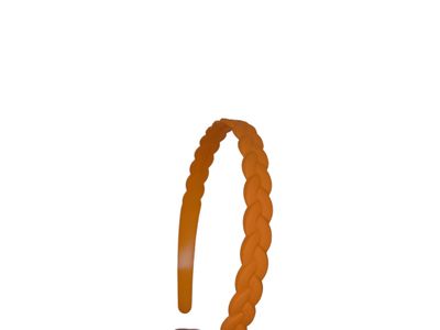 Diadeem - basic - haarband - vlecht - kunststof - tandjes - geel