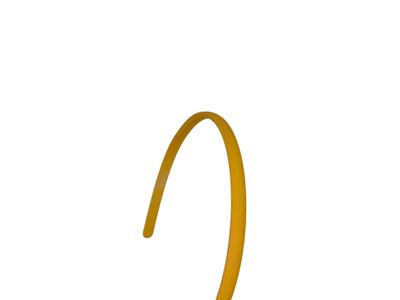 Diadeem - basic - haarband - kunststof - tandjes - geel