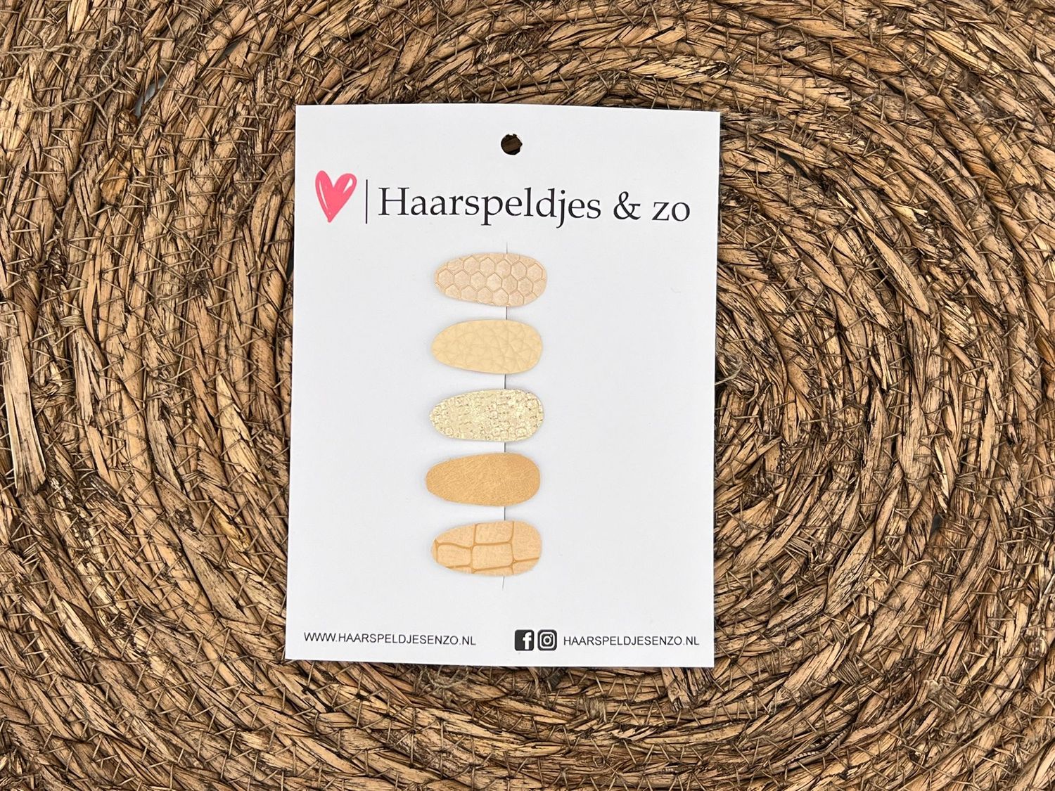 Baby haarspeldjes setje 52 - mini - 2cm groot - voor de eerste lokjes haar - beige/khaki