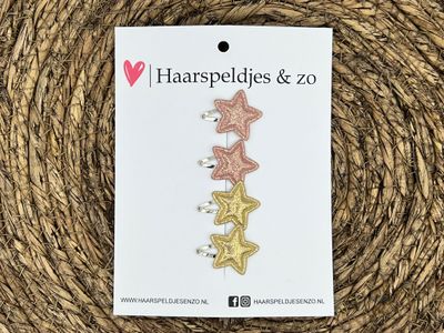 Baby haarspeldjes setje 70 - mini - 2cm groot - try-out - mix - voor de eerste lokjes haar - bloemetjes - goud/roze - glitters - kerst - feestdagen