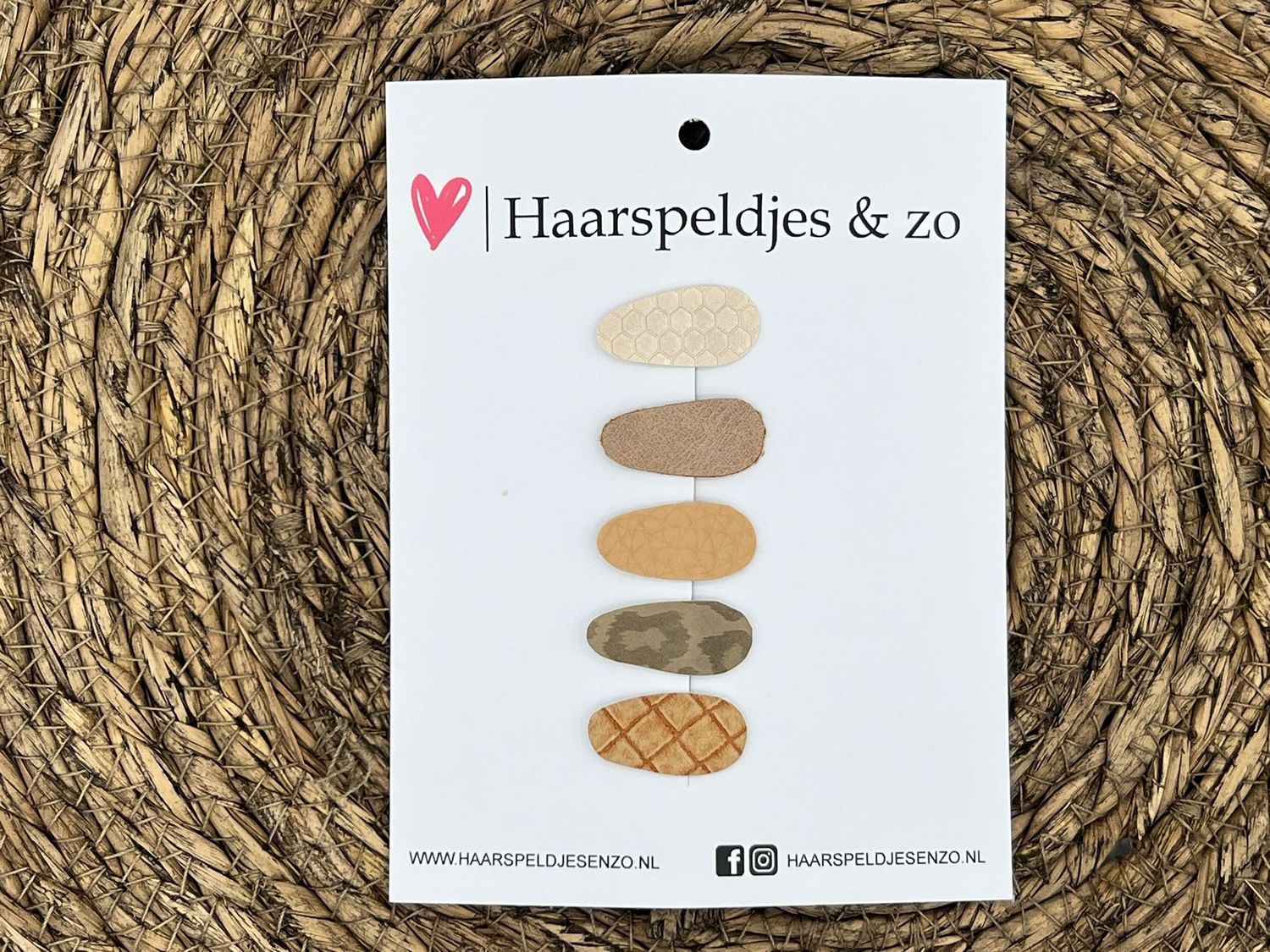 Baby haarspeldjes setje 73 - mini - 2cm groot - voor de eerste lokjes haar - beige/khaki