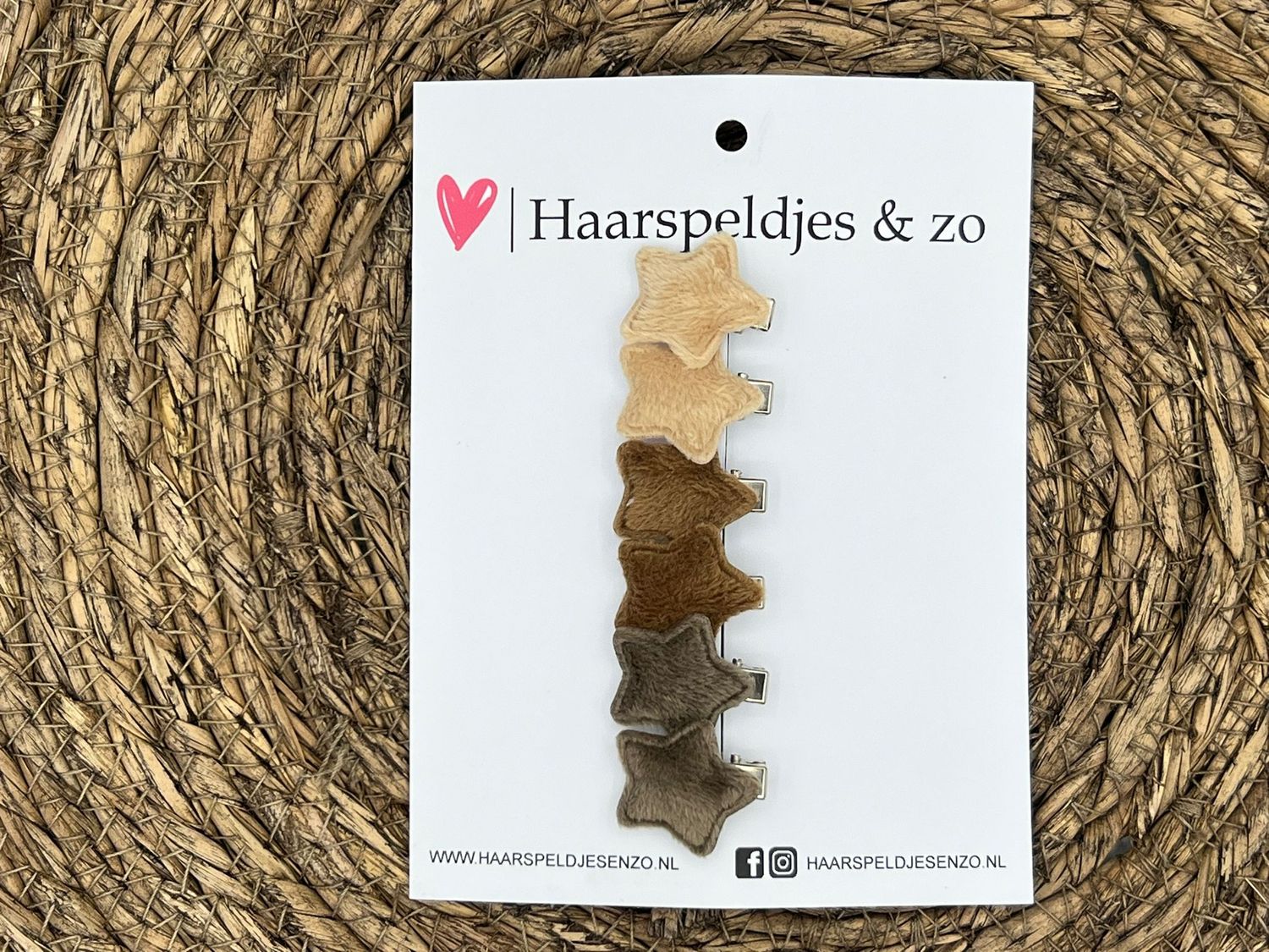 Mini clip - baby haarspeldjes setje 13 - mini - 2cm groot - voor de eerste lokjes haar - alligator clip - sterretjes - kerst - feestdagen - bruin/beige