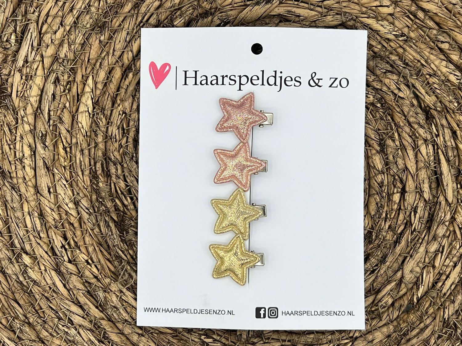 Mini clip - baby haarspeldjes setje 15 - mini - 2cm groot - voor de eerste lokjes haar - alligator clip - sterretjes - glitters - kerst - feestdagen -goud/roze