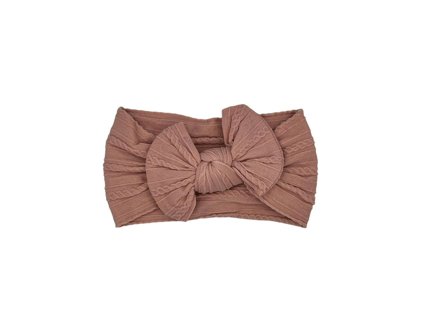 Baby hoofdband - haarband - meisjes - elastisch - met knoop en strik - roze