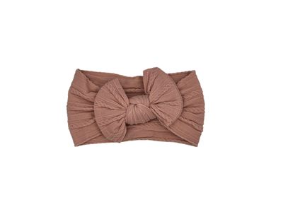 Baby hoofdband - haarband - meisjes - elastisch - met knoop en strik - roze